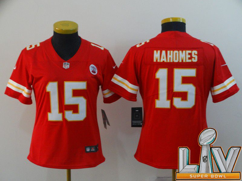 Super Bowl LV 2021 Women Kansas City Chiefs #15 Mahomes Red Nike Vapor Untouchable Limited NFL Jersey
